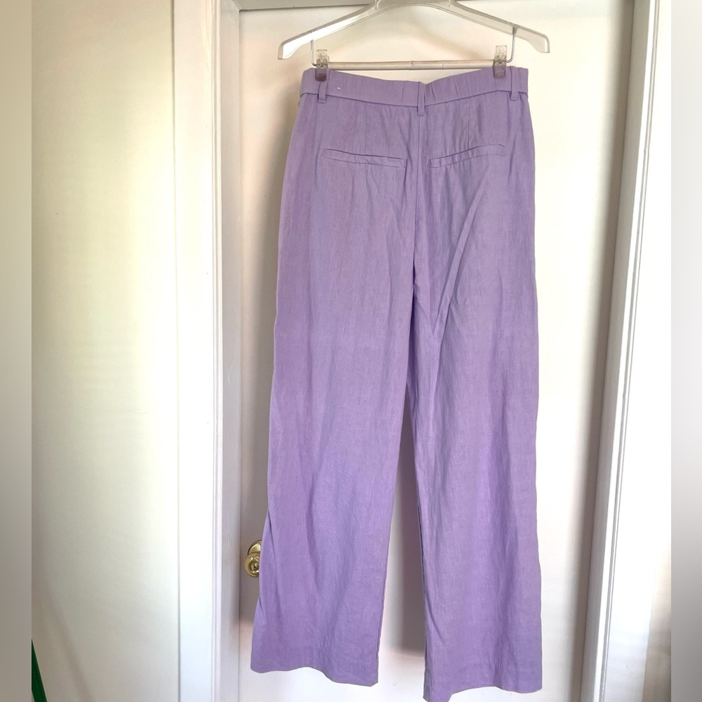 Abercrombie Linen blend trousers in Lilac - Picture 5 of 6